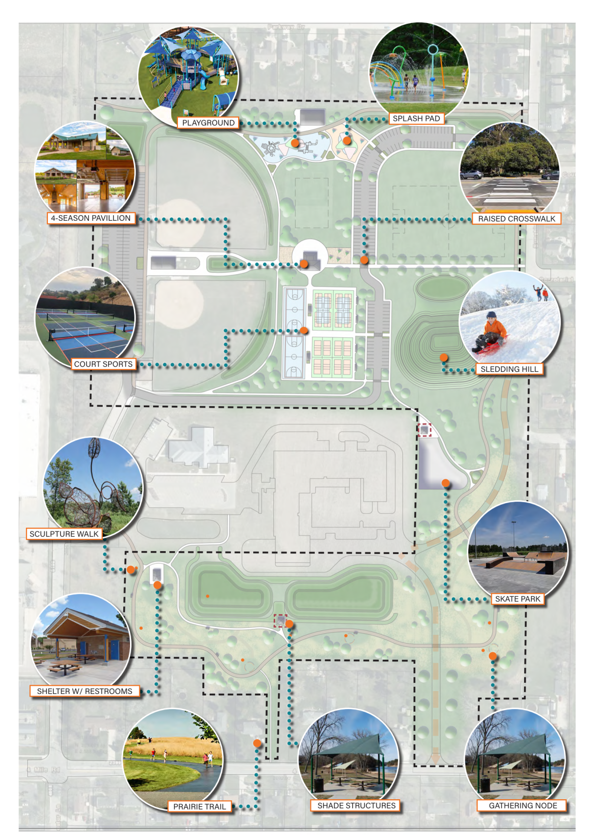 Site map with photos